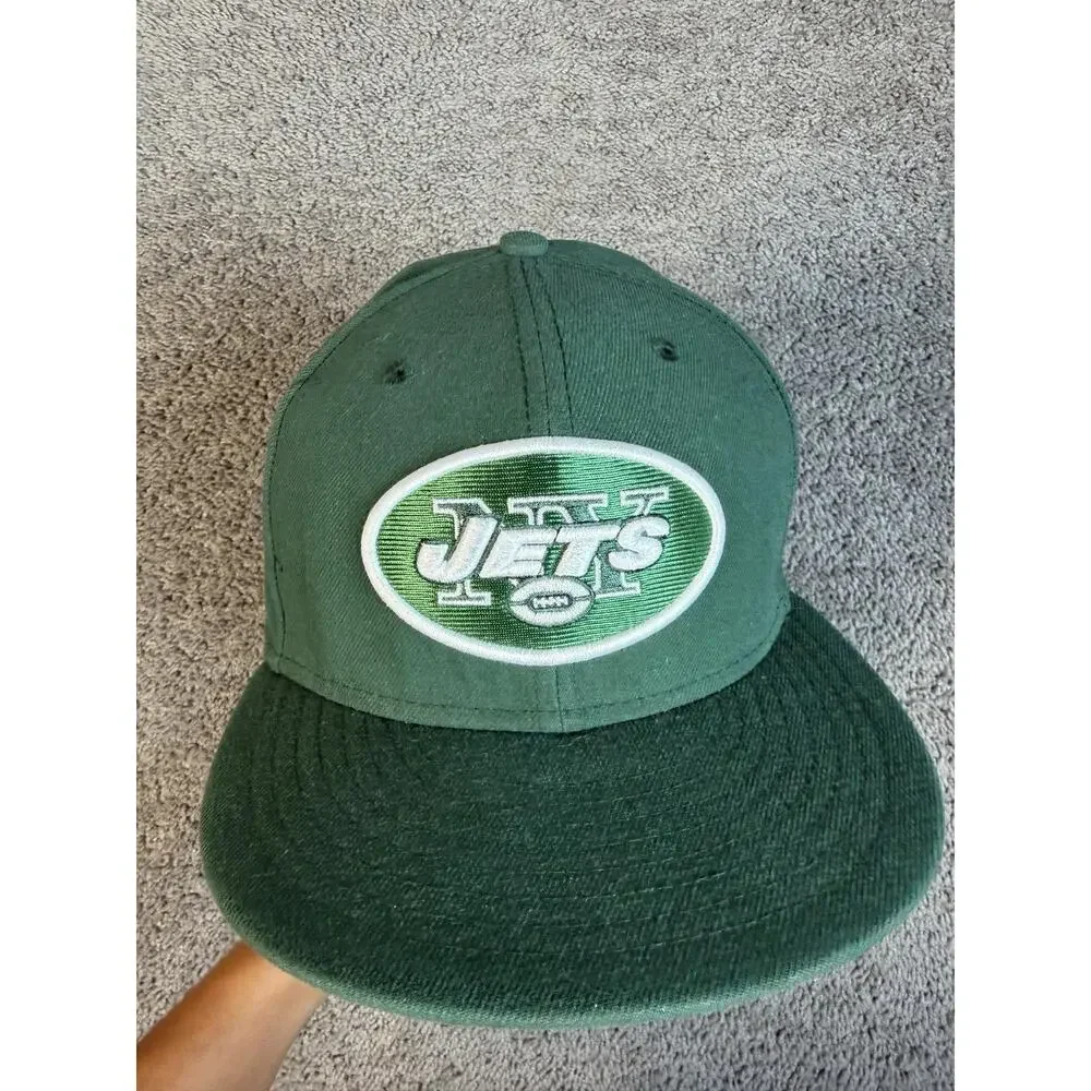 New York Jets Hat Cap Fitted Mens 7 1/2 Green Breast Cancer Awareness New Era